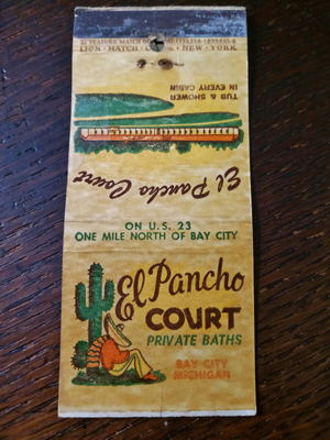 El Pancho Motel (Travel Inn) - Matchbook (newer photo)